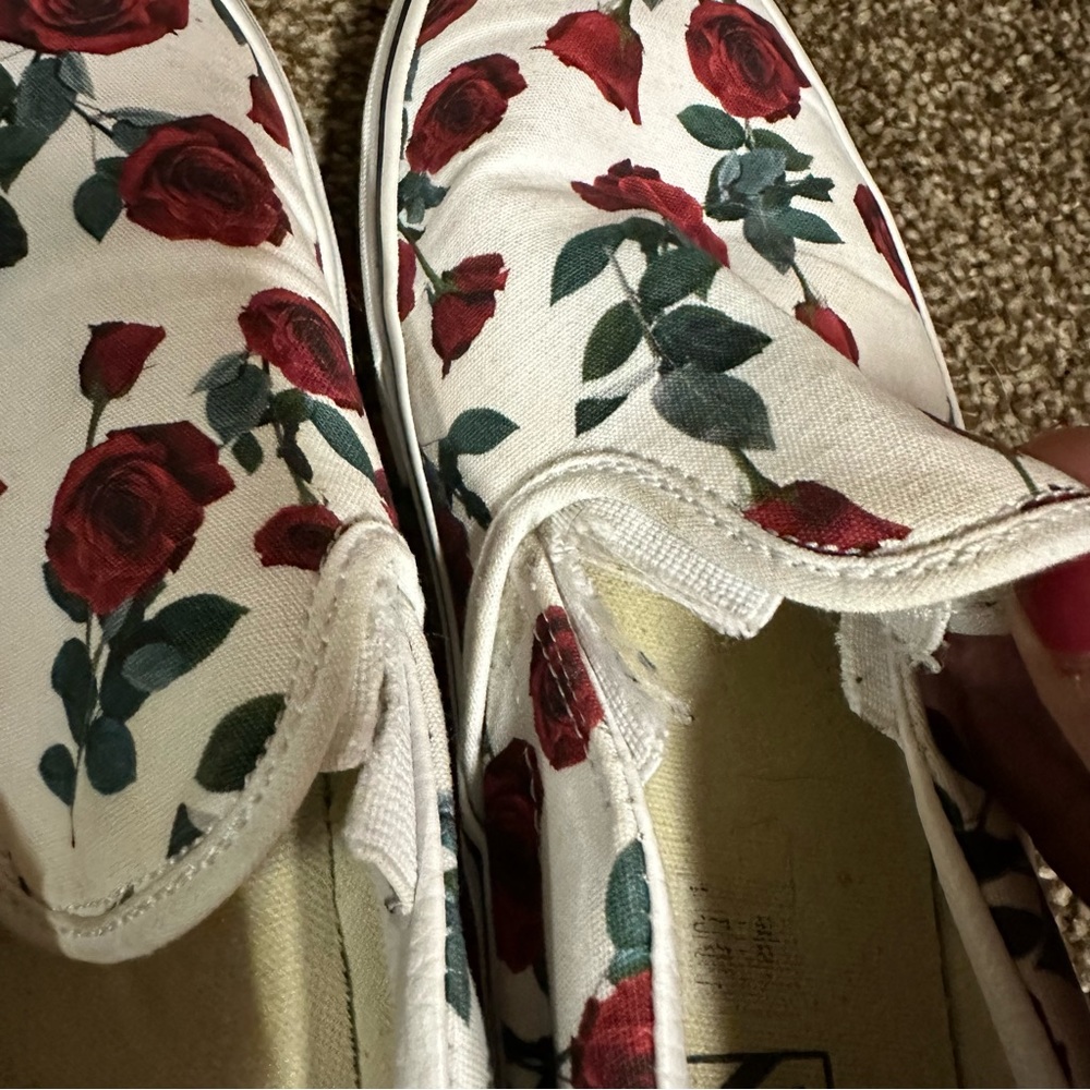 Vans Slip On Shoes Floral Rose 9.5 / 11 - Picture 5 of 7